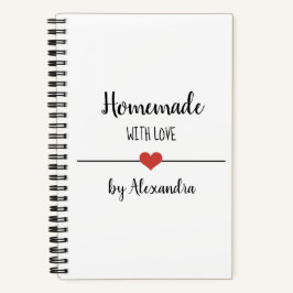 Zelfgemaakt met liefde wit recept Notitieboek