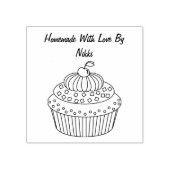 Zelfgemaakt met liefdesstempel rubberstempel (Afrduk)