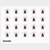 Zelfgemaakt met Love baklabels Ronde Sticker (Vel)
