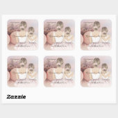 Zelfgemaakt met Love Bath Bombs Vierkante Sticker (Vel)