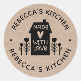 Zelfgemaakt met Love Kraft Ronde Sticker