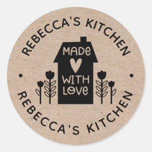 Zelfgemaakt met Love Kraft Ronde Sticker