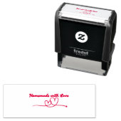 Zelfgemaakt met Love Self Inking Rubber Stamp Zelfinktende Stempel (In situ)