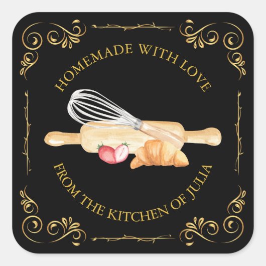  zelfgemaakt met Love Square Label L Zwart (Voorkant)