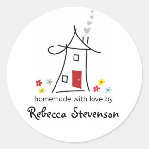 Zelfgemaakt met Love Sticker Label