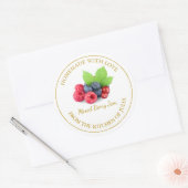 Zelfgemaakt Mixed Berry Jam Label | Wit (Envelop)