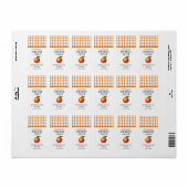 Zelfgemaakt oranje saplabel met geruit patroon etiket (Full Sheet)