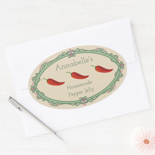Zelfgemaakt Pepper Jelly Label (Envelop)