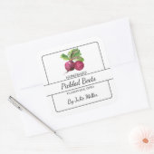 Zelfgemaakt Pickled Beets Square Label (Envelop)