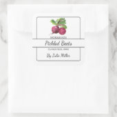 Zelfgemaakt Pickled Beets Square Label (Tas)