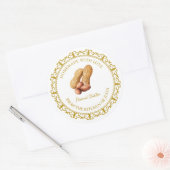 Zelfgemaakt pindakaas label l wit (Envelop)