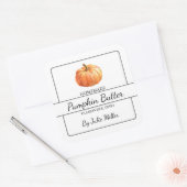 Zelfgemaakt pompoen boter vierkant label (Envelop)