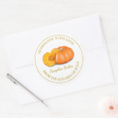 Zelfgemaakt pompoenboterlabel | Wit Ronde Sticker (Envelop)
