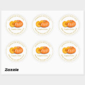 Zelfgemaakt pompoenboterlabel | Wit Ronde Sticker (Vel)