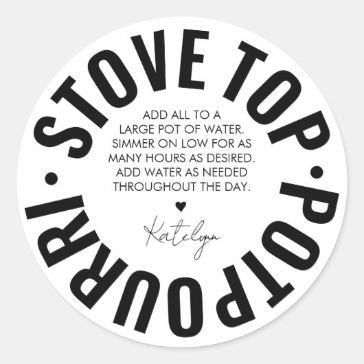 Zelfgemaakt Potpourri Holiday Modern Simple Label (Voorkant)