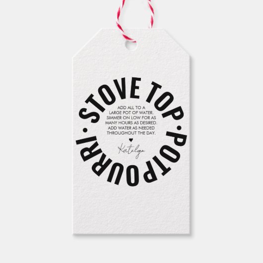 Zelfgemaakt Potpourri Holiday Modern Simple Label Cadeaulabel (Voorkant)
