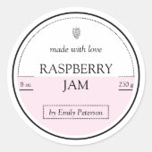 Zelfgemaakt Raspberry Jam Label (Voorkant)
