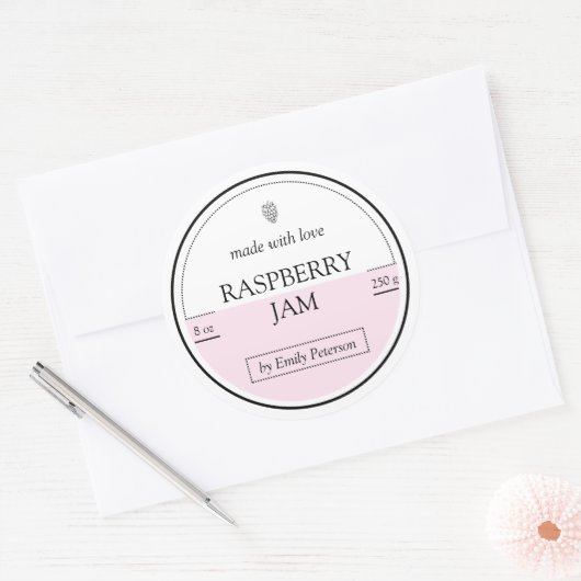 Zelfgemaakt Raspberry Jam Label (Envelop)
