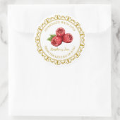 Zelfgemaakt Raspberry Jam Label L Wit (Tas)