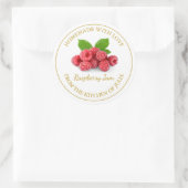 Zelfgemaakt Raspberry Jam Label | Wit (Tas)