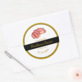 Zelfgemaakt rundvlees Barbecuesaus BBQ Label (Envelop)