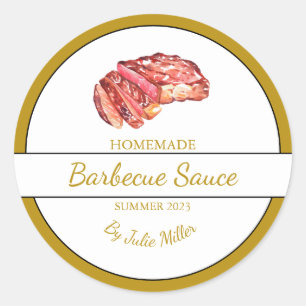 Zelfgemaakt rundvlees Barbecuesaus BBQ Label
