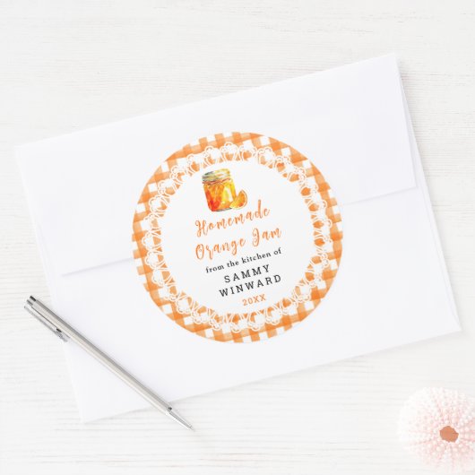 Zelfgemaakt Sinaasappel Jam Canning Label (Envelop)