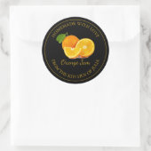 Zelfgemaakt Sinaasappel Jam Label | Zwart (Tas)