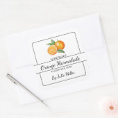 Zelfgemaakt Sinaasappel Marmalade Square Label (Envelop)