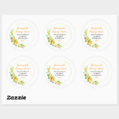 Zelfgemaakt Sinaasappelsap Inmaaklabel Ronde Sticker (Vel)