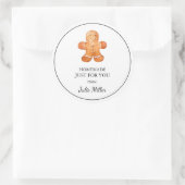 Zelfgemaakt speciaal voor u gingerbread koekjes la ronde sticker (Tas)