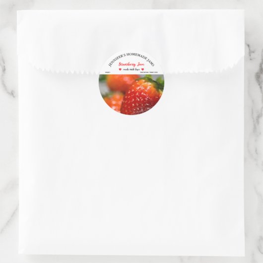 Zelfgemaakt Strawberry Jam Jar Label (Tas)