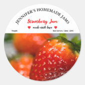 Zelfgemaakt Strawberry Jam Jar Label (Voorkant)
