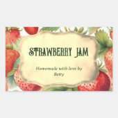 Zelfgemaakt Strawberry Jam Jar Label (Voorkant)
