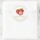 Zelfgemaakt Strawberry Jam Label | Wit (Tas)