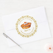 zelfgemaakt taartetiket l wit ronde sticker (Envelop)