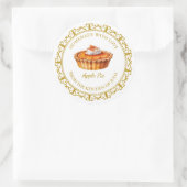 zelfgemaakt taartetiket l wit ronde sticker (Tas)