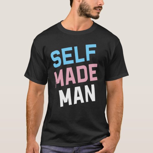 Zelfgemaakt transgenderaal Man LGBT TransPride Fla T-shirt (Voorkant)