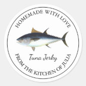 Zelfgemaakt Tuna Jerky Label (Voorkant)