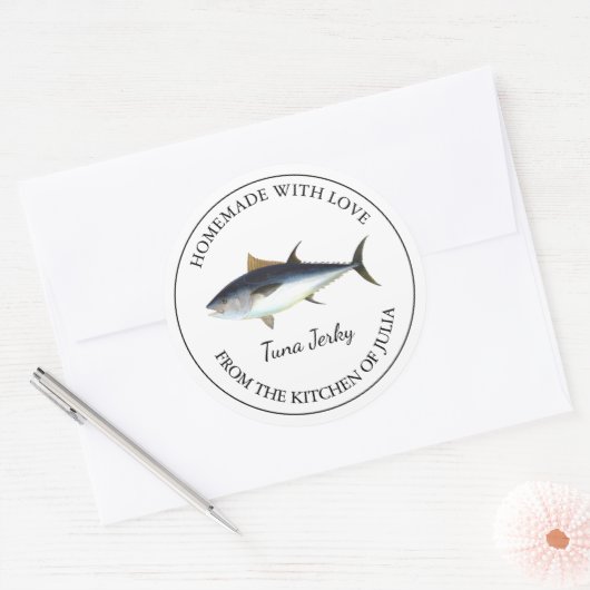 Zelfgemaakt Tuna Jerky Label (Envelop)
