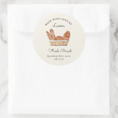 Zelfgemaakt vers brood ronde sticker (Tas)