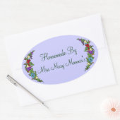 Zelfgemaakt voedseletiket fruit ovale sticker (Envelop)