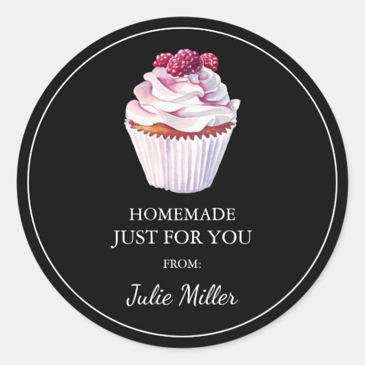 Zelfgemaakt voor jou cupcakes label (Voorkant)