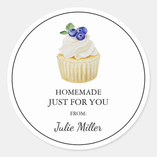 Zelfgemaakt voor jou cupcakes label (Voorkant)