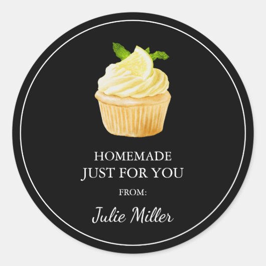 Zelfgemaakt voor jou cupcakes label (Voorkant)