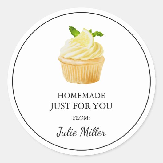 Zelfgemaakt voor jou cupcakes label (Voorkant)
