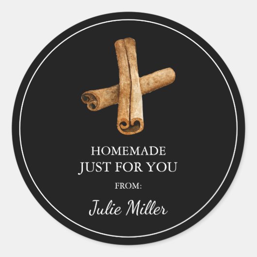 Zelfgemaakt voor jou kaneel label (Voorkant)