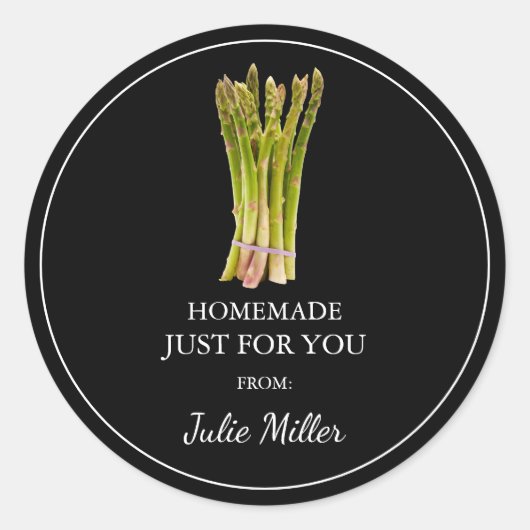 Zelfgemaakt voor uw asperge label (Voorkant)