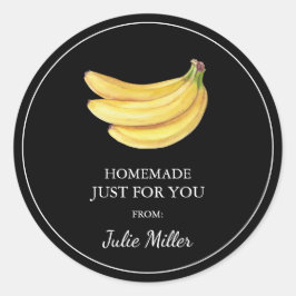 Zelfgemaakt voor uw bananenlabel ronde sticker