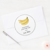 Zelfgemaakt voor uw bananenlabel ronde sticker (Envelop)